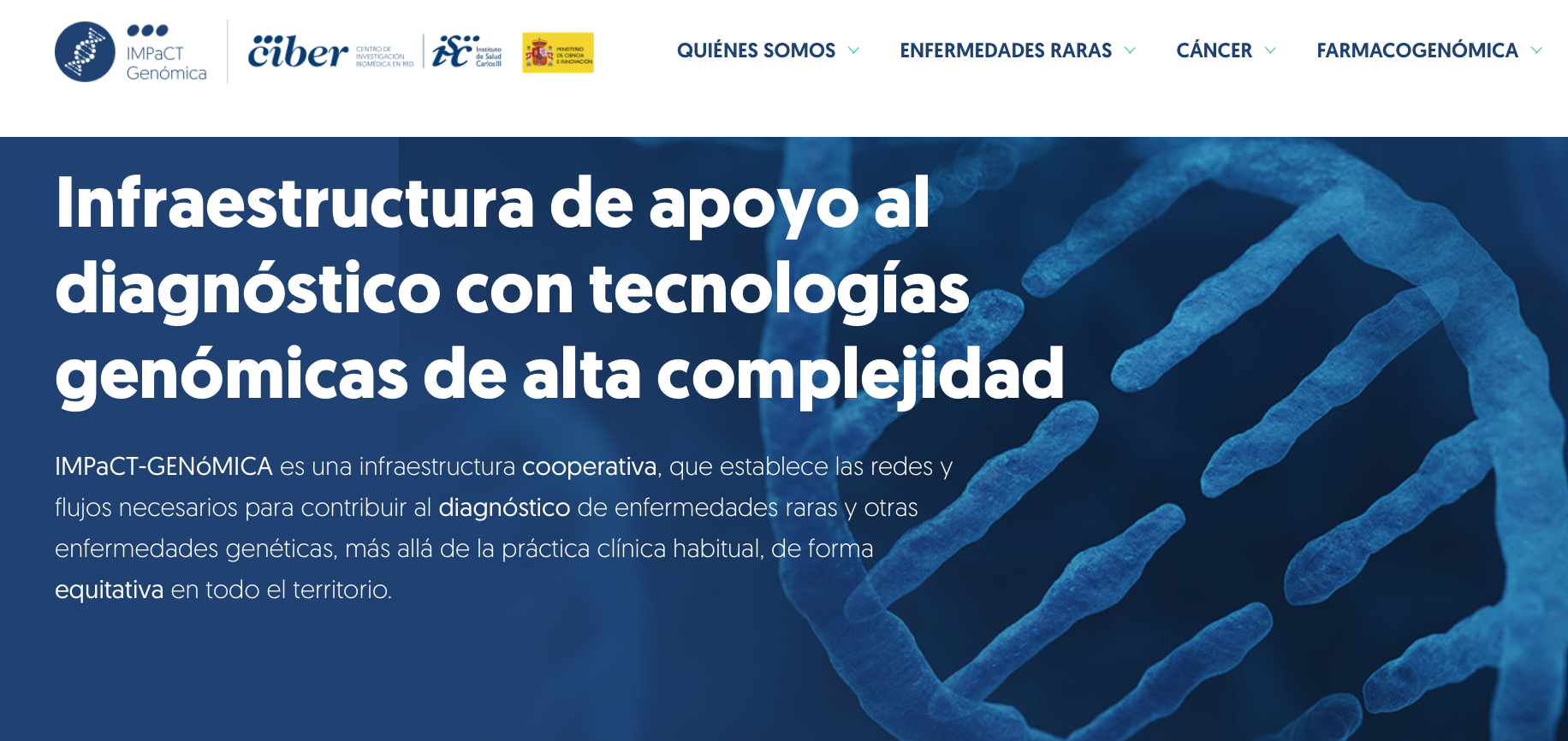 Disponible la página web de IMPaCT-GENóMICA